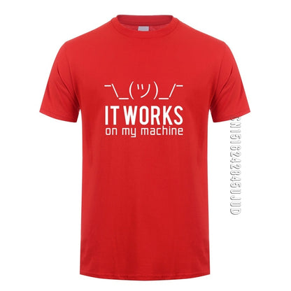 Red "It Works On My Machine" T-Shirt