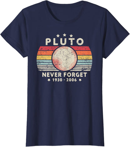 Dark Blue "Pluto.  Never Forget" T-Shirt
