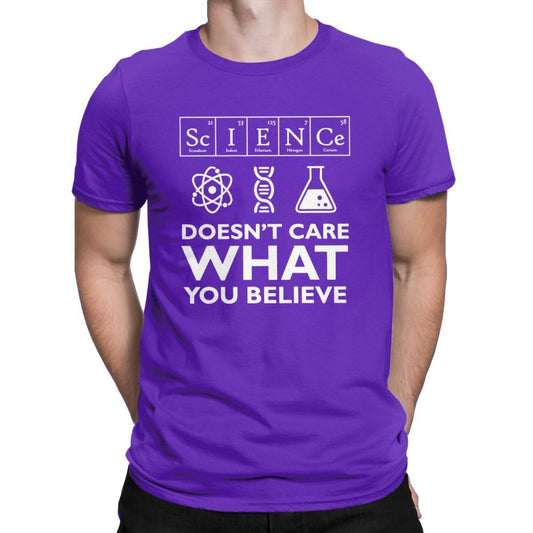 Purple "Science Doesn't Care What You Believe" T-Shirt