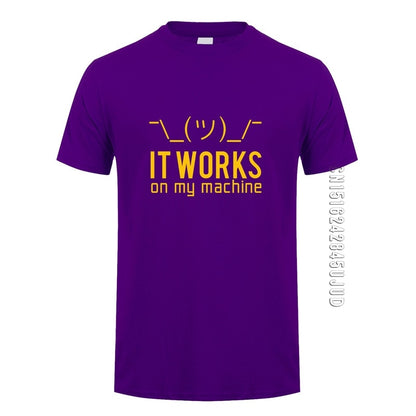 Purple "It Works On My Machine" T-Shirt