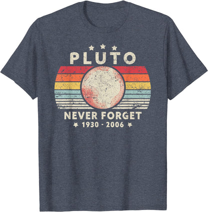 Grey "Pluto.  Never Forget" T-Shirt