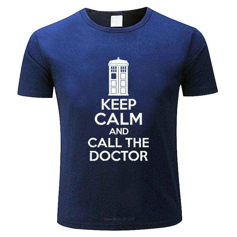 Dark Blue "Keep Calm and Call the Doctor" T-Shirt