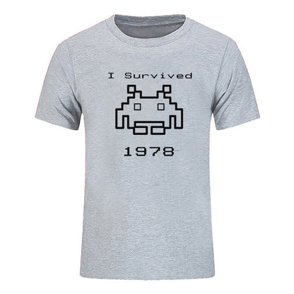 Light Grey Space Invaders T-Shirt