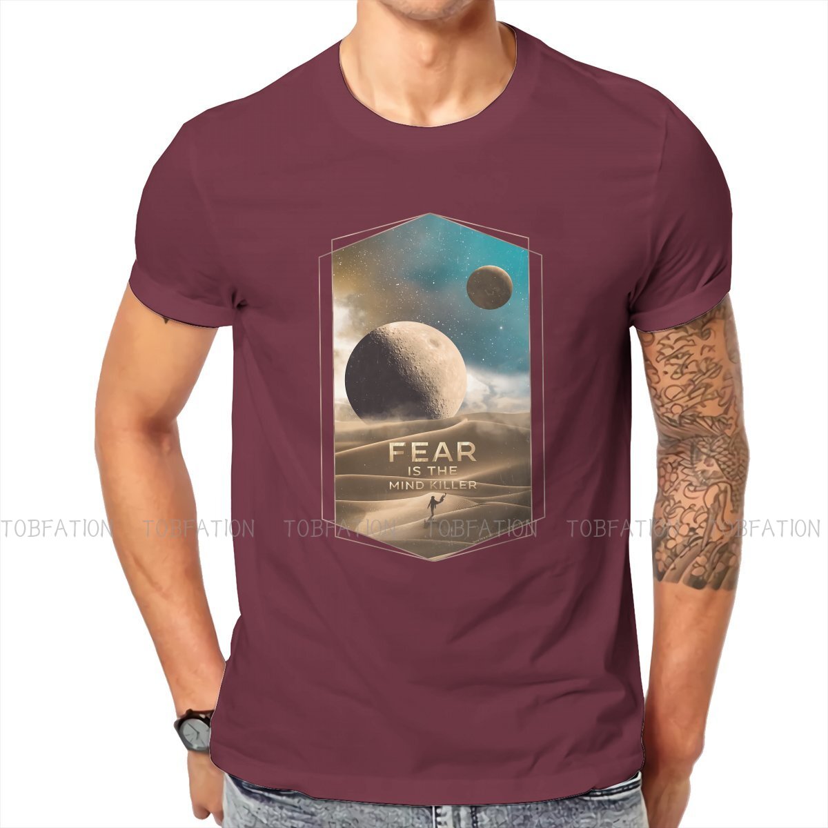 Maroon Moons of Arrakis Dune T-Shirt