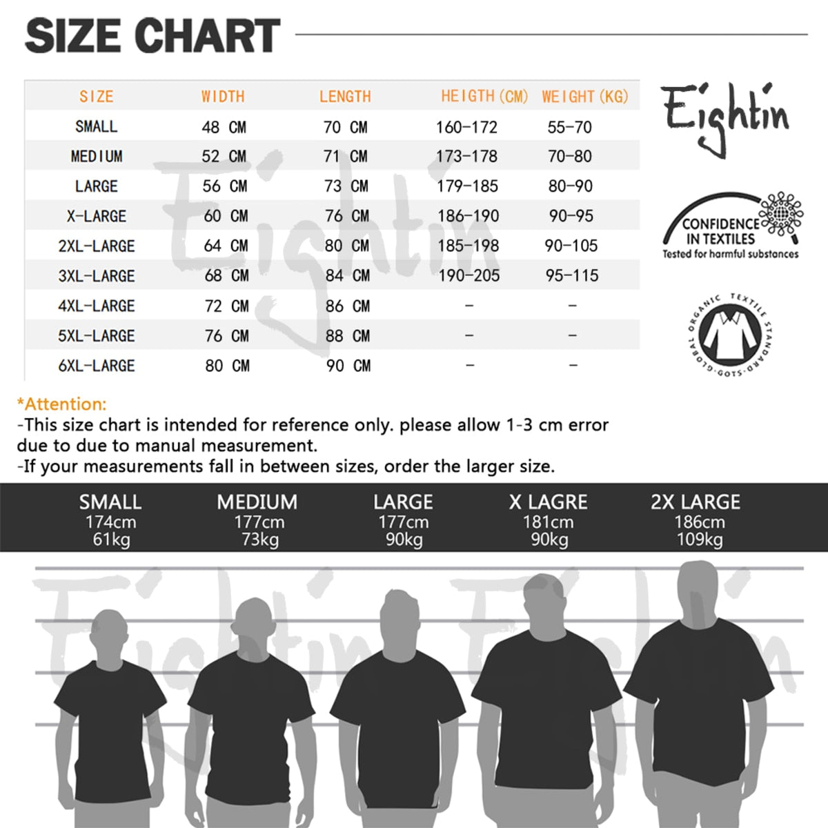 NASA Voyager T-Shirt Size Chart
