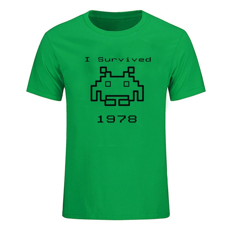 Green Space Invaders T-Shirt