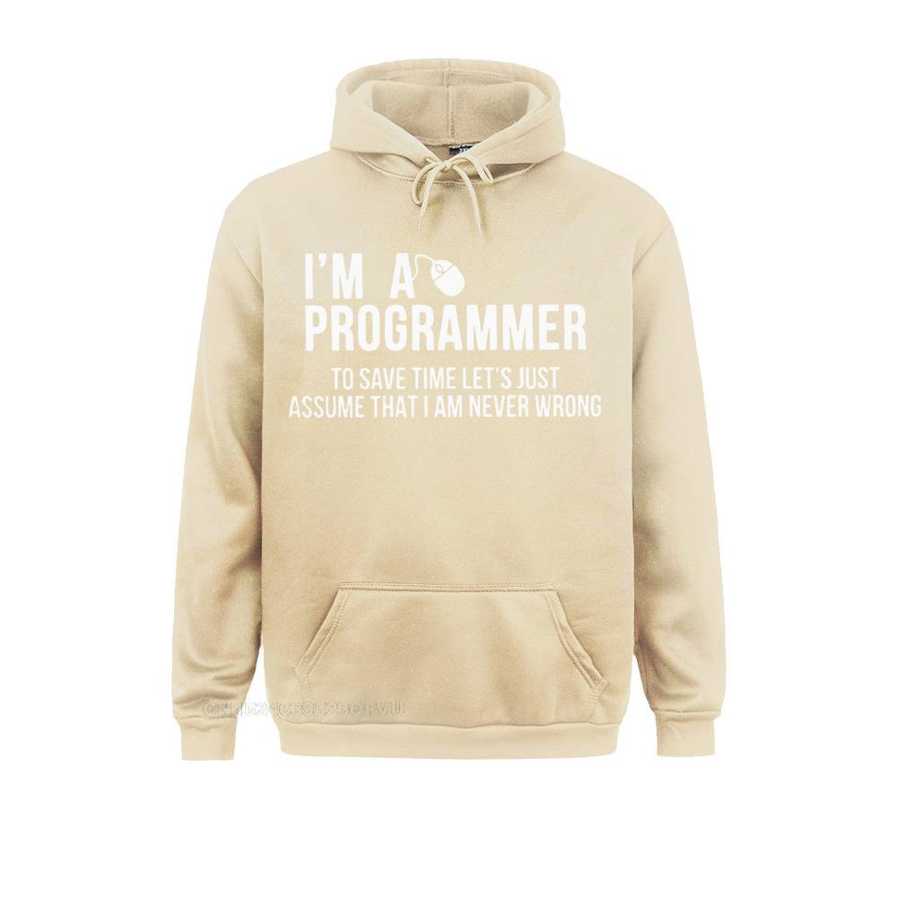 Khaki "I'm a Programmer" Hoodie