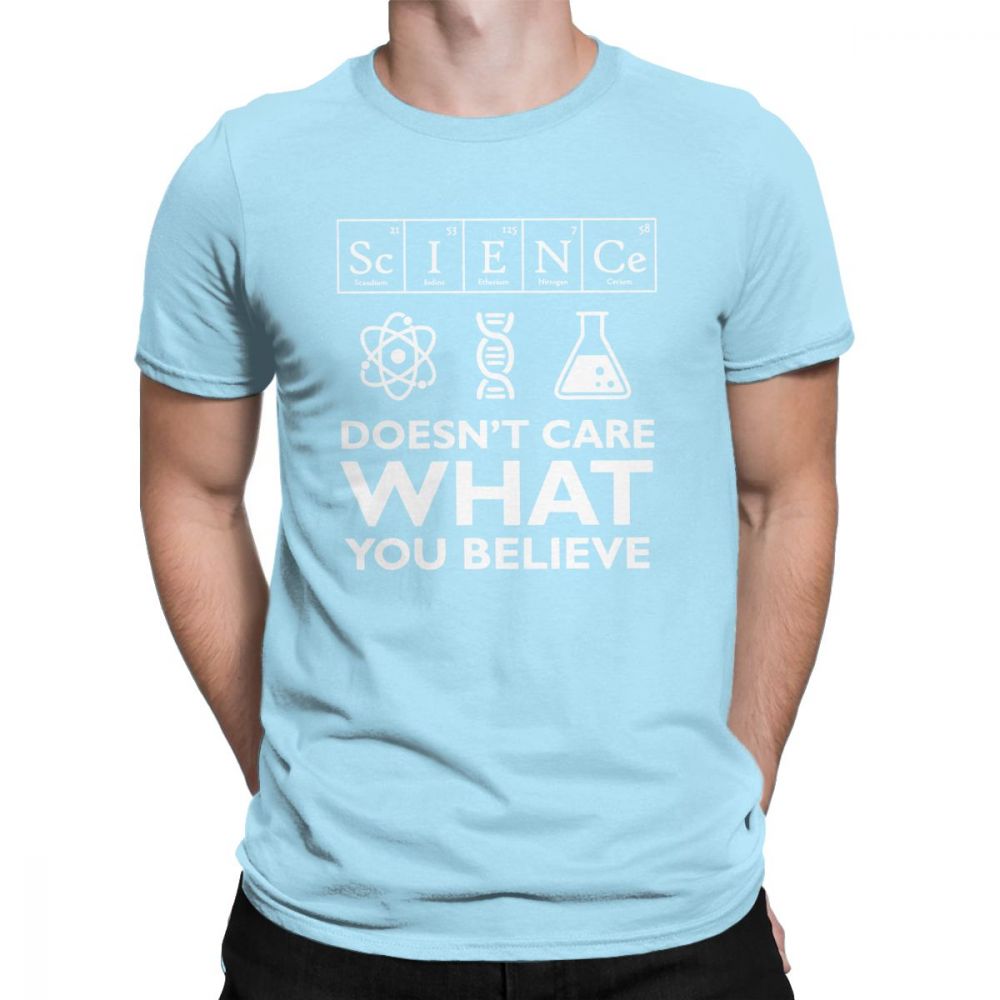 Sky Blue "Science Doesn't Care What You Believe" T-Shirt