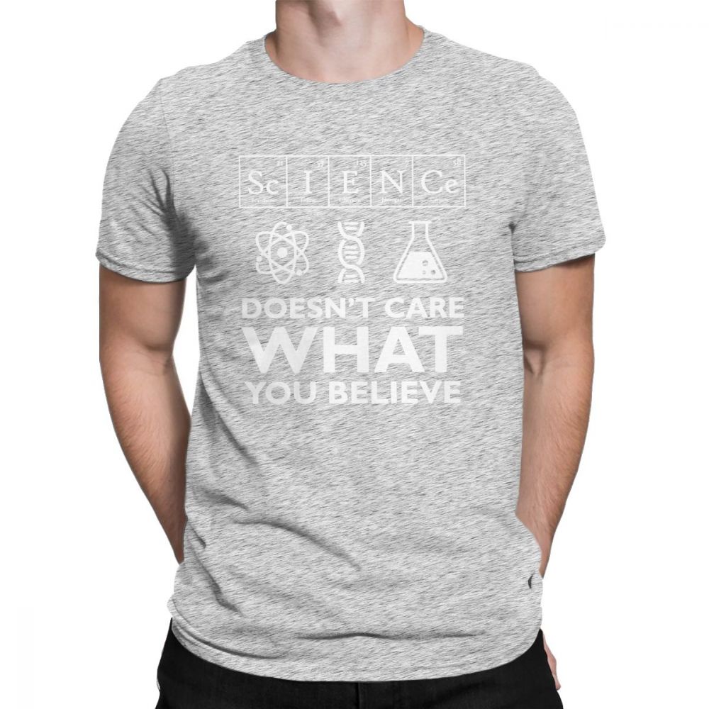 Light Grey "Science Doesn't Care What You Believe" T-Shirt