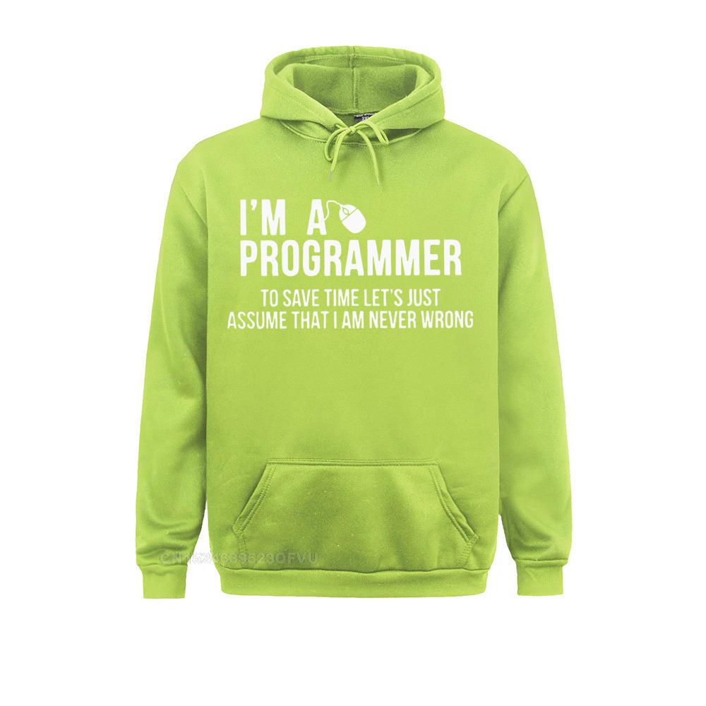 Bright Green "I'm a Programmer" Hoodie