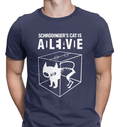 Dark Blue Schrödinger's Cat T-Shirt