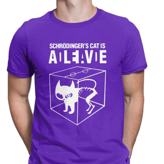 Purple Schrödinger's Cat T-Shirt