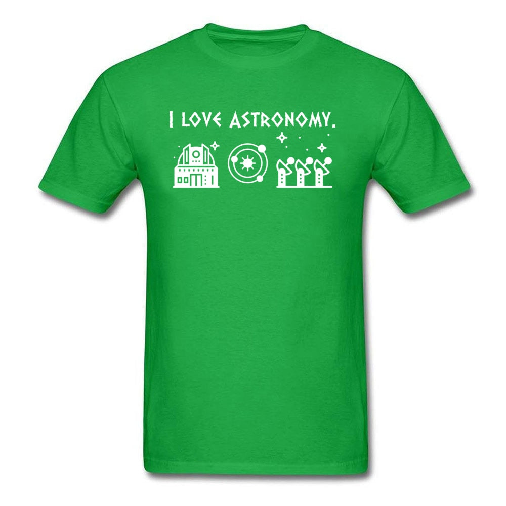 Green "I Love Astronomy" T-Shirt