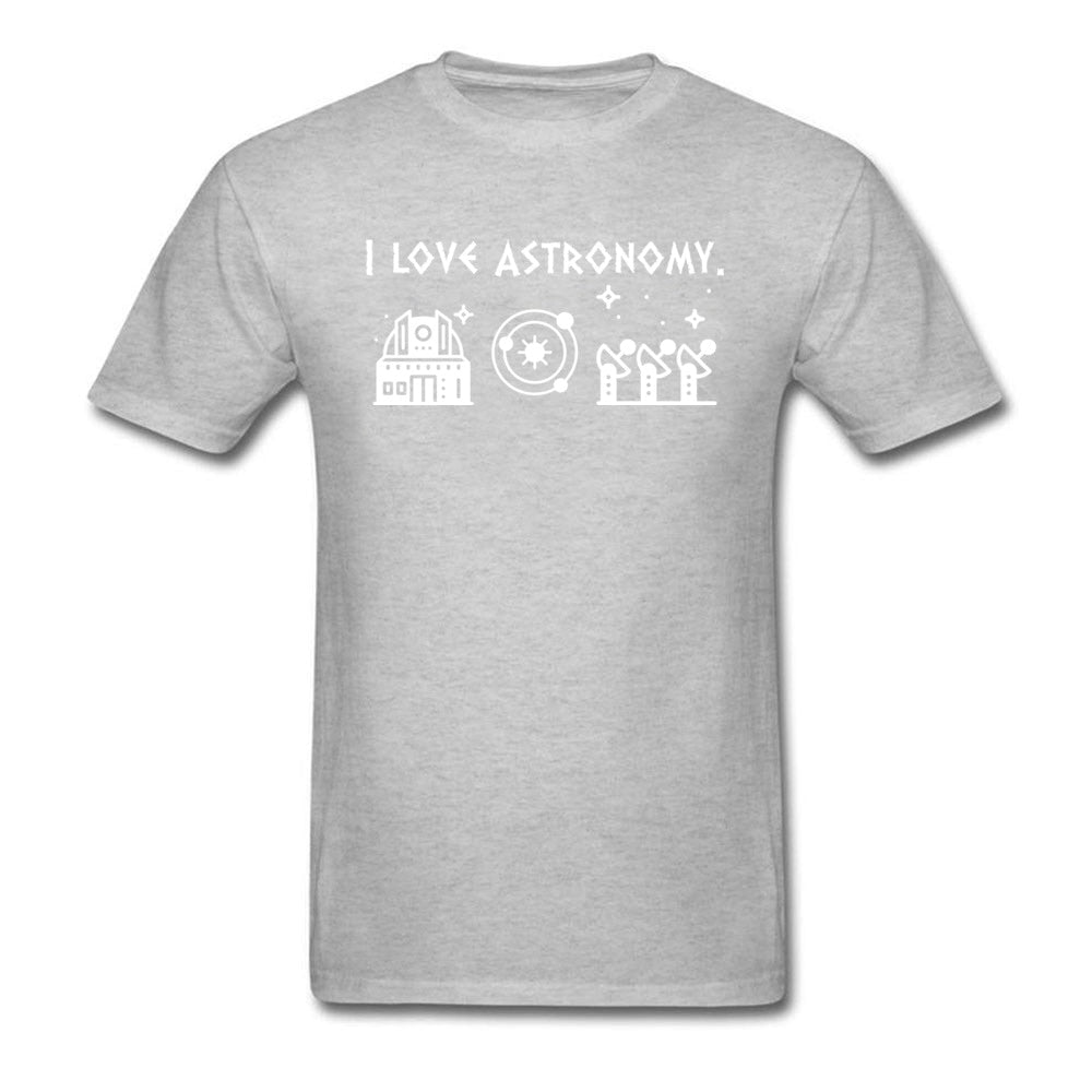 Grey "I Love Astronomy" T-Shirt