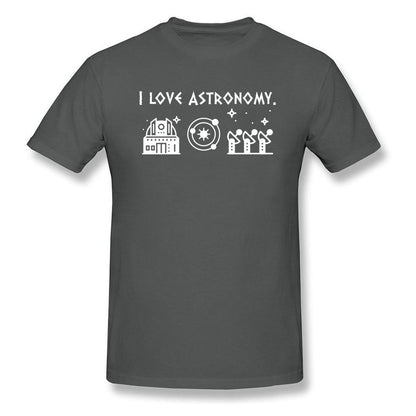 Dark Grey "I Love Astronomy" T-Shirt