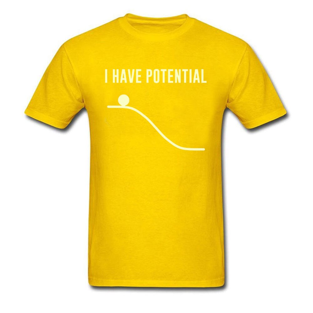 Yellow "I Have Potential" Physics T-Shirt