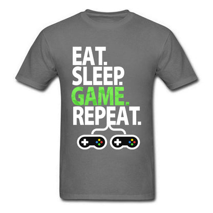Dark Grey Eat, Sleep, Game, Repeat Gamer T-Shirt