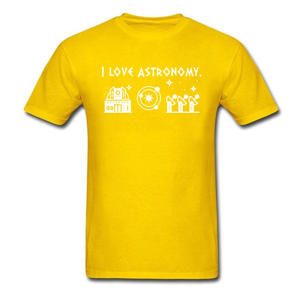Yellow "I Love Astronomy" T-Shirt