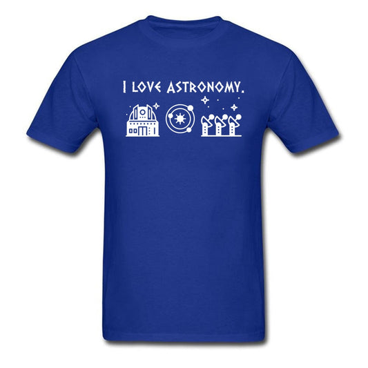 Blue "I Love Astronomy" T-Shirt