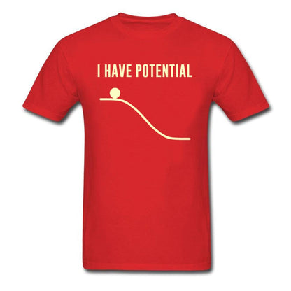 Red "I Have Potential" Physics T-Shirt