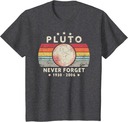 Dark Grey "Pluto.  Never Forget" T-Shirt