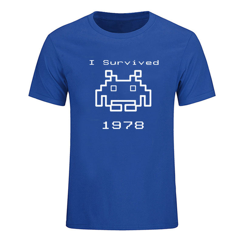 Blue Space Invaders T-Shirt