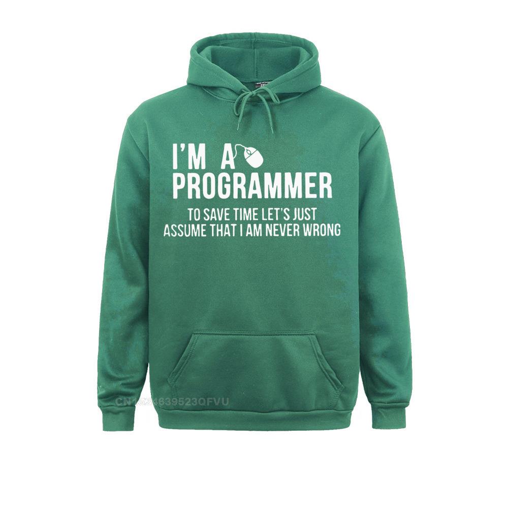 Green "I'm a Programmer" Hoodie