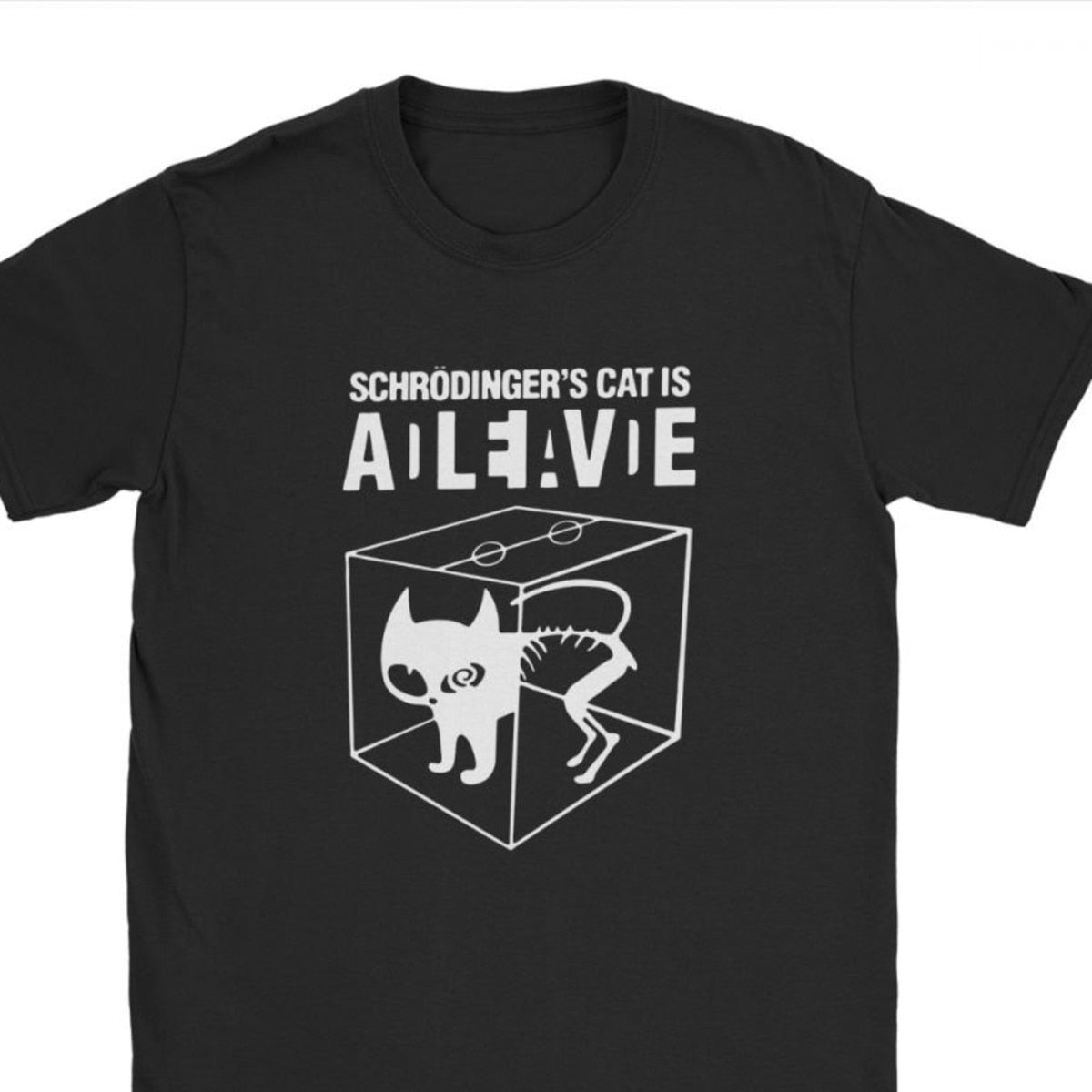 Black Schrödinger's Cat T-Shirt