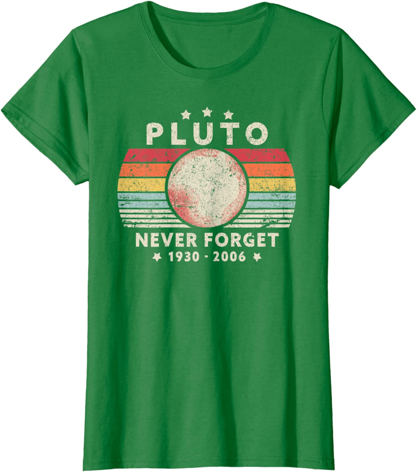Green "Pluto.  Never Forget" T-Shirt