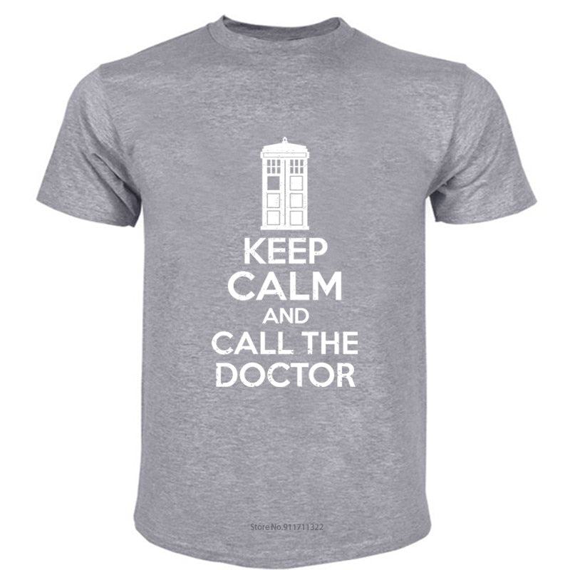 Grey "Keep Calm and Call the Doctor" T-Shirt