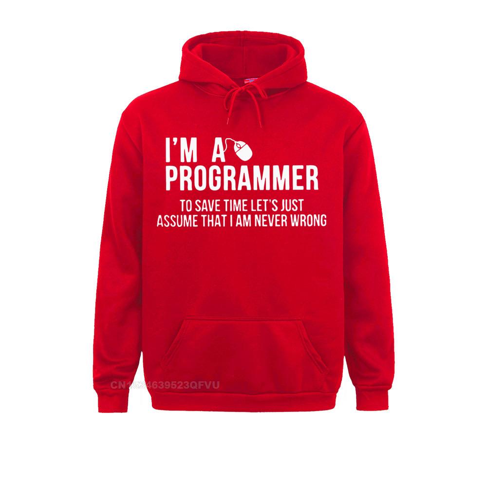 Red "I'm a Programmer" Hoodie
