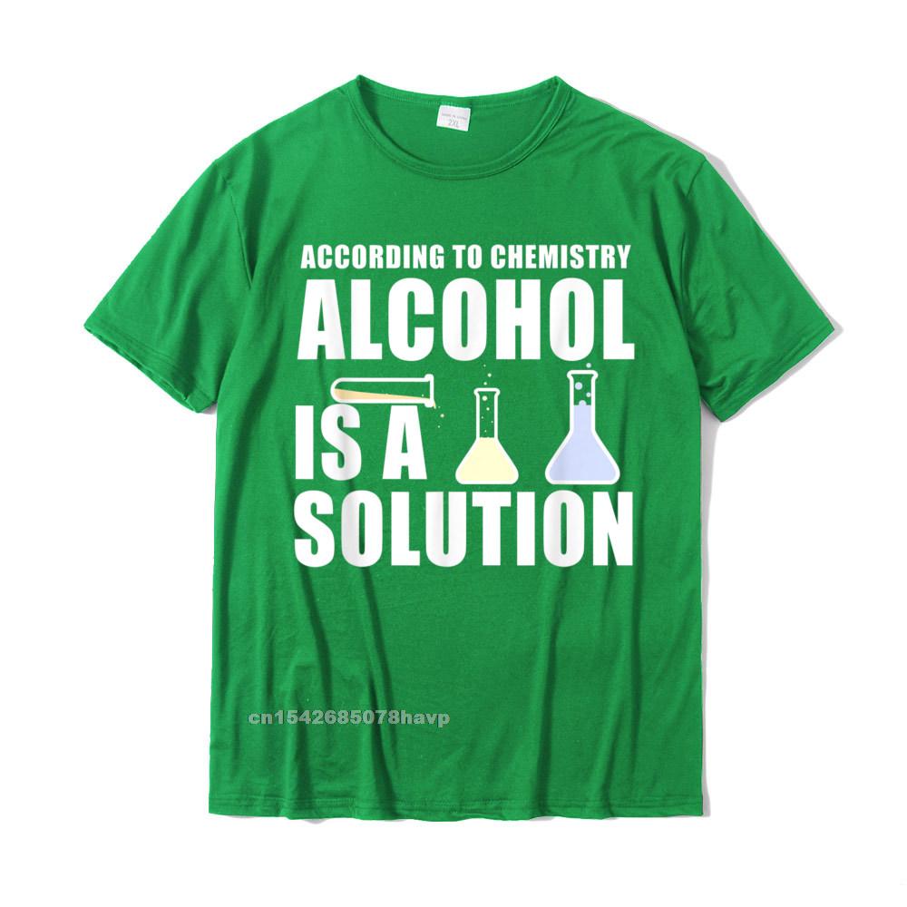 Green "Alcohol is a Solution" Chemistry T-Shirt