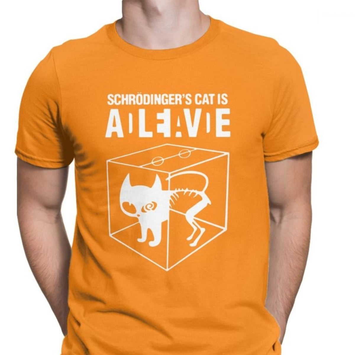 Orange Schrödinger's Cat T-Shirt