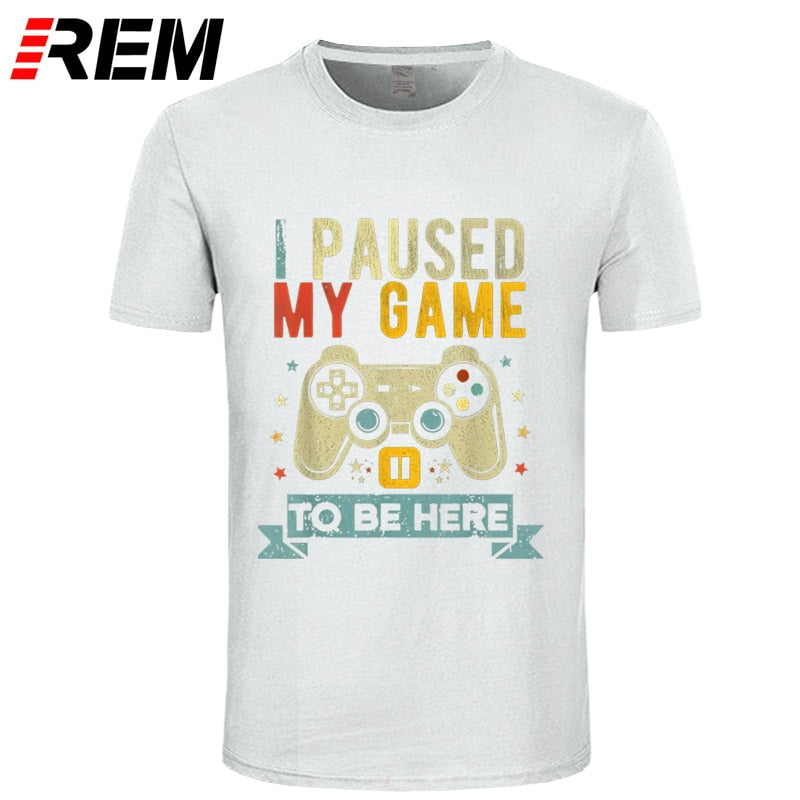 Light Grey "I Paused My Game To Be Here" T-Shirt