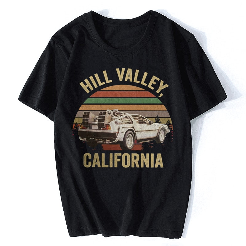 Black "Hill Valley" Back to the Future T-Shirt
