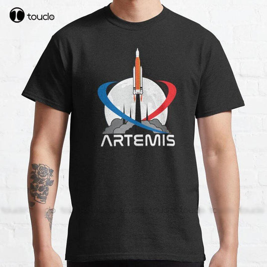 Black NASA Artemis Mission T-Shirt