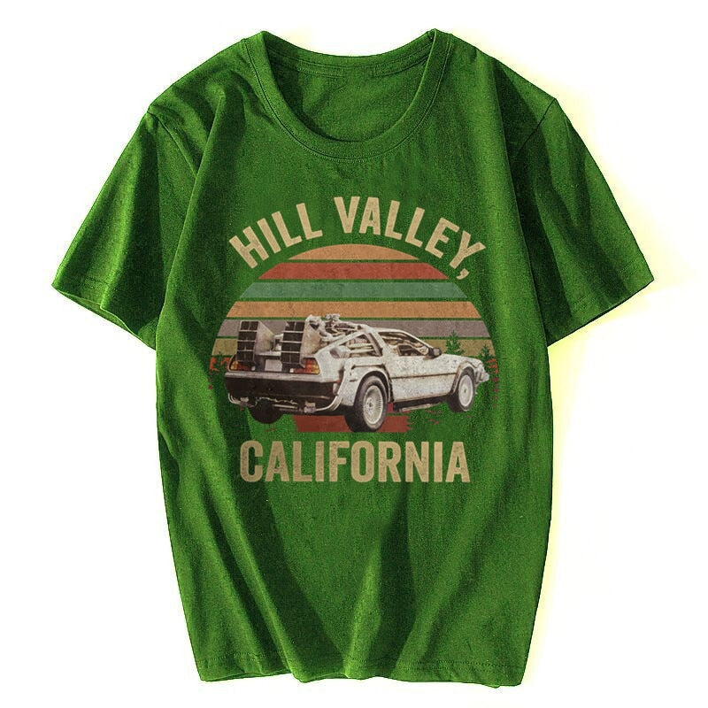 Dark Green "Hill Valley" Back to the Future T-Shirt