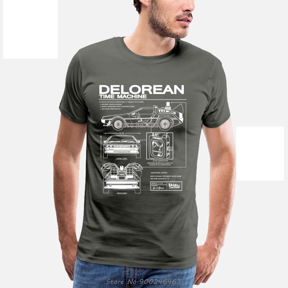 Dark Grey Back To The Future Delorean T-Shirt