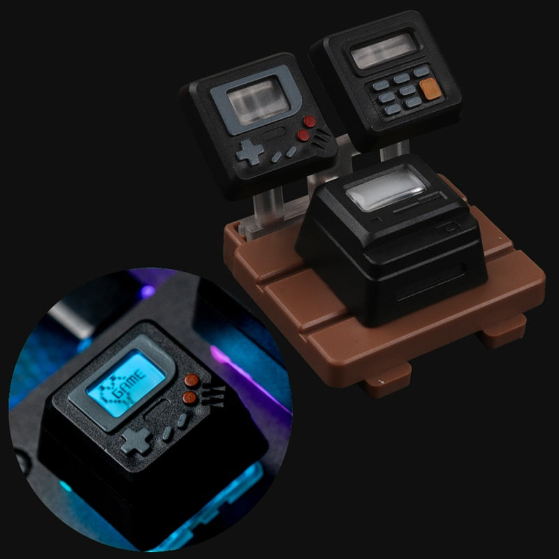 Black Retro Game Boy Keyboard Keycap