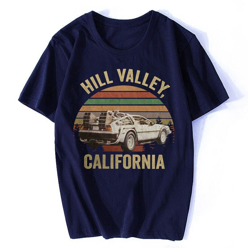 Dark Blue "Hill Valley" Back to the Future T-Shirt