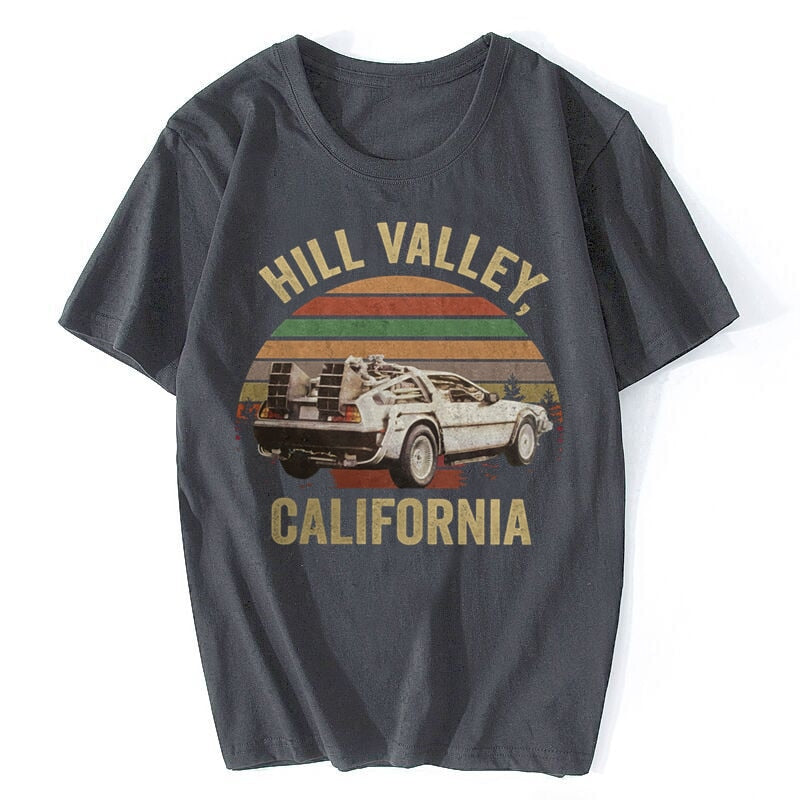 Dark Grey "Hill Valley" Back to the Future T-Shirt