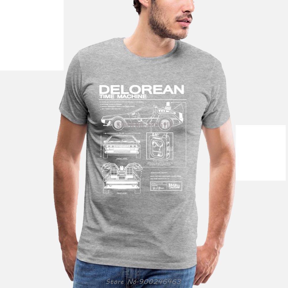 Light Grey Back To The Future Delorean T-Shirt