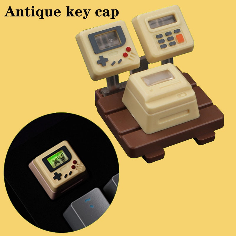 Yellow Retro Game Boy Keyboard Keycap