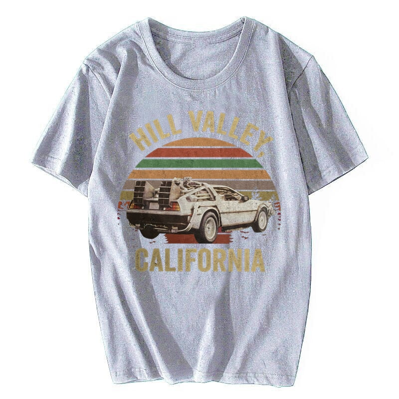 Grey "Hill Valley" Back to the Future T-Shirt